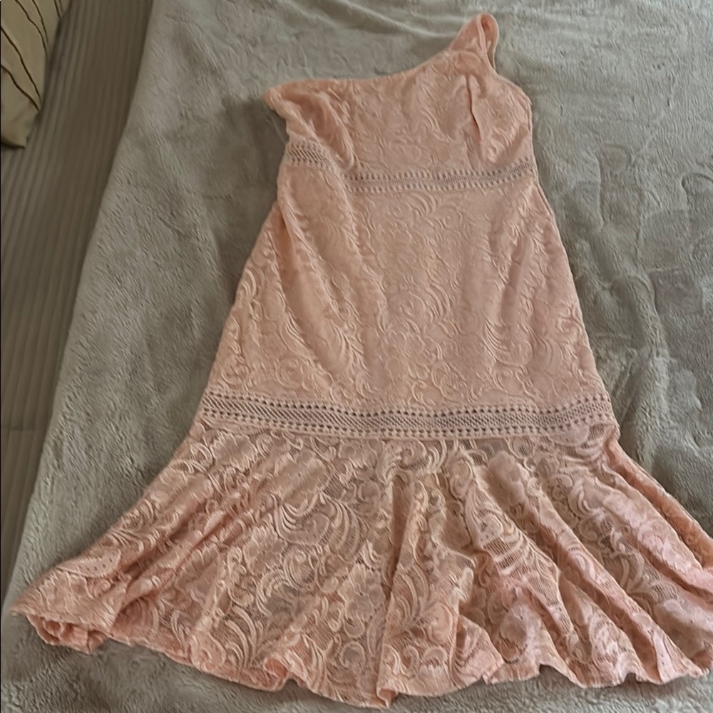 Elegant One-Shoulder Lace Dress